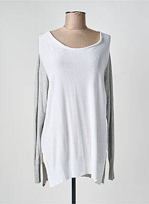 Pull tissage chiné manches longues gris HUMILITY femme