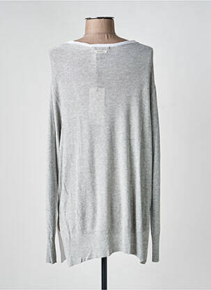 Pull tissage chiné manches longues gris HUMILITY femme