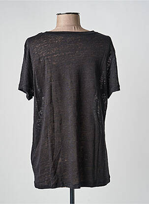 T-shirt coupe droite manches courtes noir JARDIN PRIVÉ femme