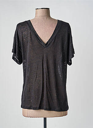 T-shirt coupe droite manches courtes noir JARDIN PRIVÉ femme