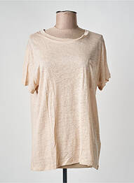 T-shirt coupe droite manches courtes rose JARDIN PRIVÉ femme