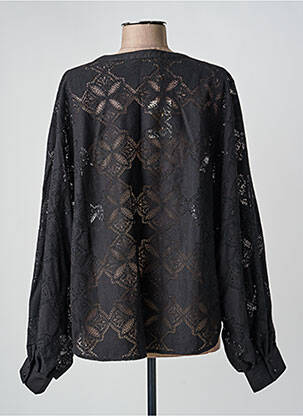 Blouse légère et transparente manches longues noir MOS MOSH femme