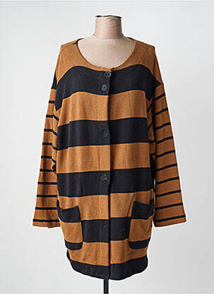 Gilet manches longues stretch marron SOHO femme