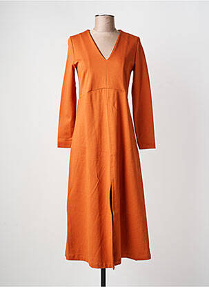 Robe longue manches longues manches longues orange GUITARE femme
