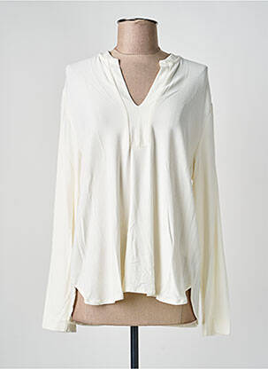 T-shirt coupe droite manches longues beige GUITARE femme