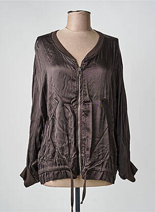 Veste casual poches marron MADE IN ITALY femme