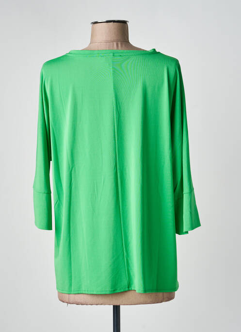 T-shirt stretch manches 3/4 vert MARIA BELLENTANI femme