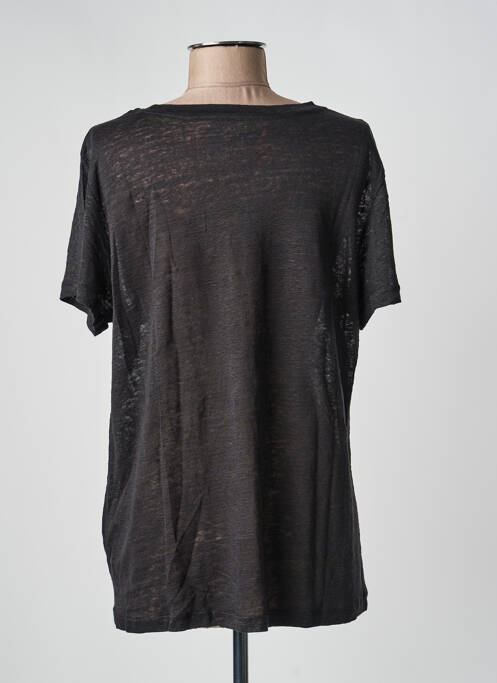 T-shirt coupe droite manches courtes noir JARDIN PRIVÉ femme