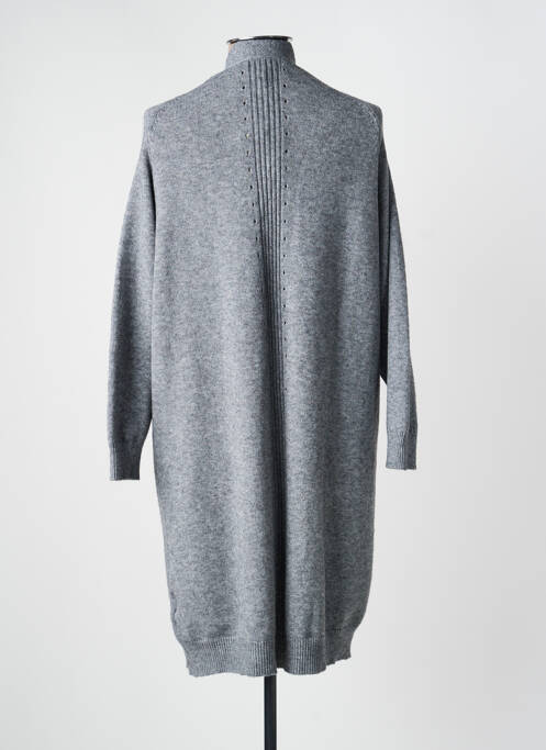 Gilet manches longues resserrée sur le bas gris B.YU femme