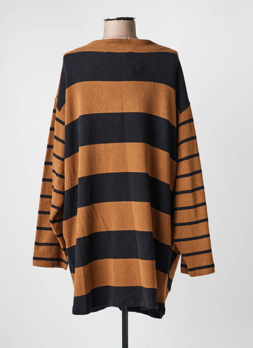 Gilet manches longues stretch marron SOHO femme