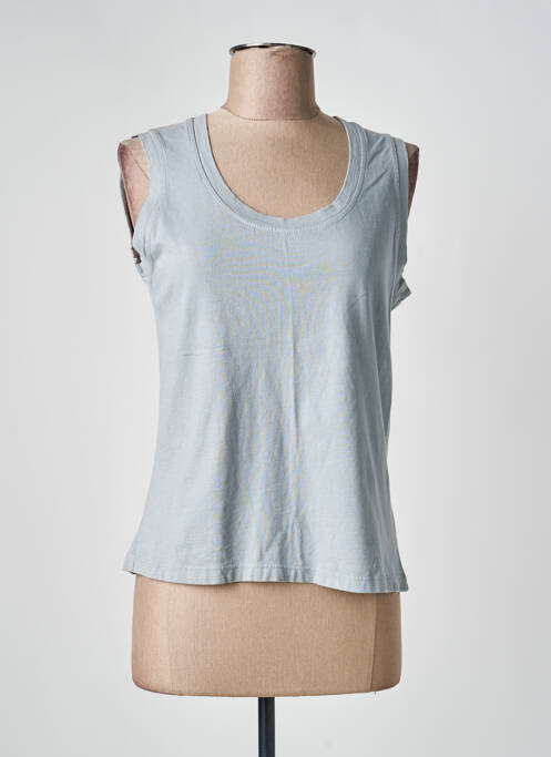 Débardeur stretch sans manche gris O'MER femme