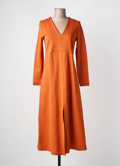 Robe longue manches longues manches longues orange GUITARE femme