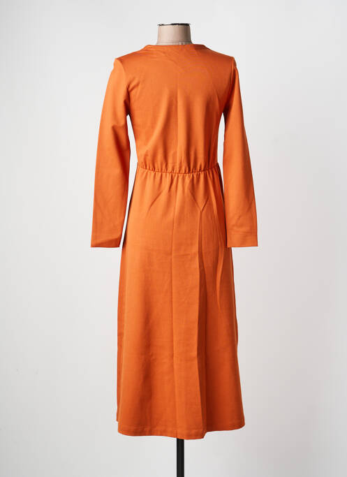 Robe longue manches longues manches longues orange GUITARE femme