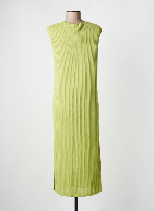 Robe longue sans manche sans manche vert B.YU femme