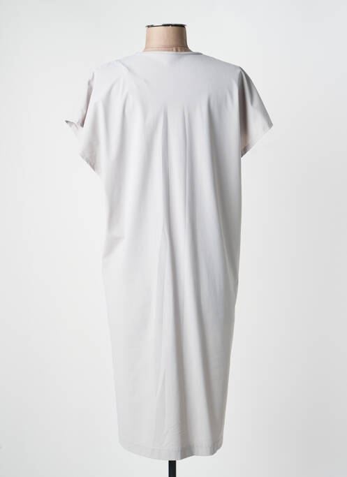 Robe mi-longue manches courtes manches courtes gris RAFFAELLO ROSSI femme
