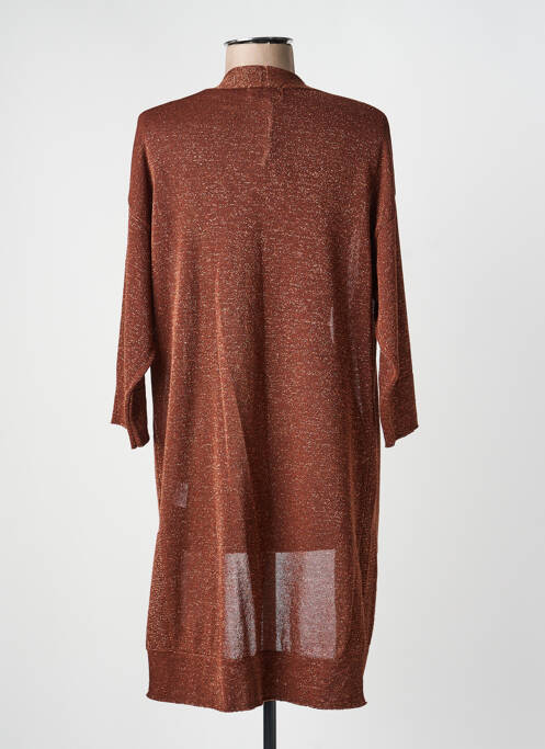 Sous-pull stretch manches 3/4 marron B.YU femme