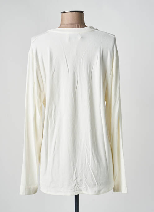 T-shirt coupe droite manches longues beige GUITARE femme