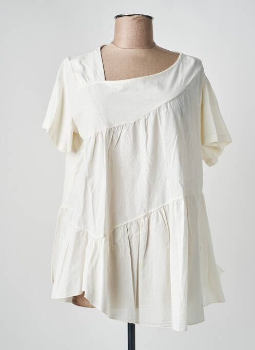 Tunique manches courtes manches courtes beige B.YU femme