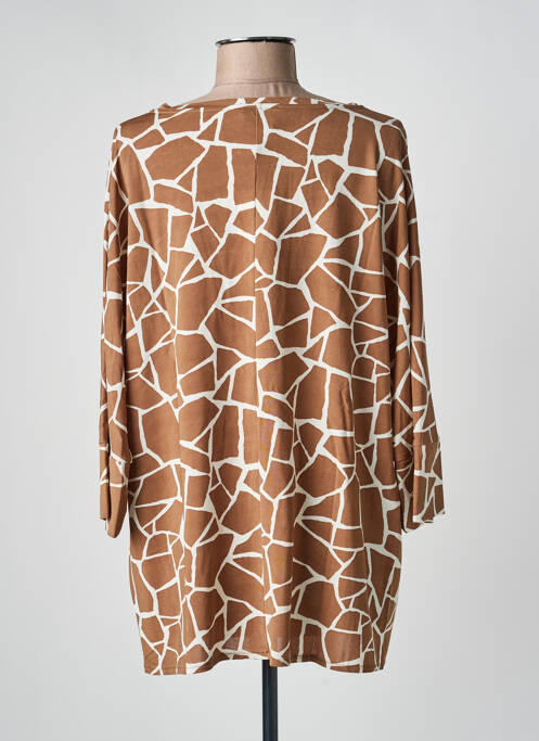 Tunique manches longues col rond marron MARIA BELLENTANI femme