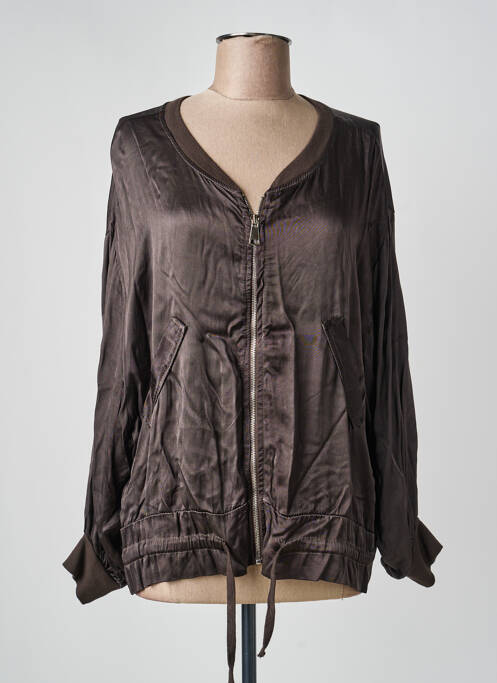 Veste casual poches marron MADE IN ITALY femme