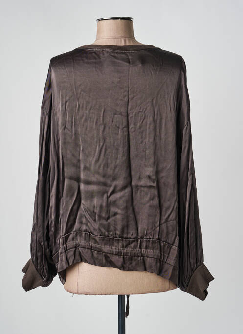 Veste casual poches marron MADE IN ITALY femme