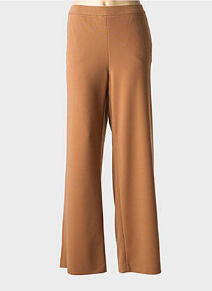 Pantalon large tissage popeline taille normale marron RAFFAELLO ROSSI femme