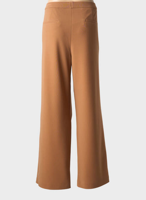 Pantalon large tissage popeline taille normale marron RAFFAELLO ROSSI femme