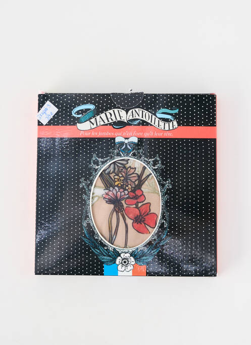 Collants imprimé fantaisie beige MARIE ANTOILETTE femme