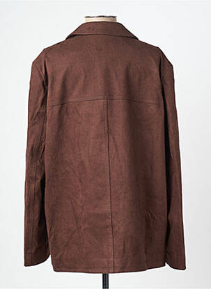 Veste casual tissage suedine marron GRACE & MILA femme