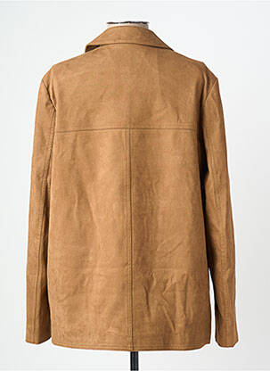 Veste casual col tailleur marron clair GRACE & MILA femme