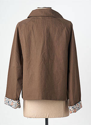 Veste casual coupe droite marron SOFTY femme