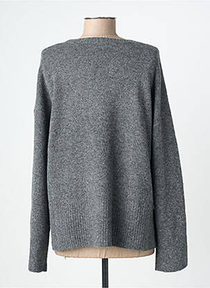 Pull coupe droite manches longues gris GRACE & MILA femme