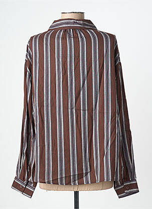 Chemisier coupe droite manches longues marron SEE U SOON femme