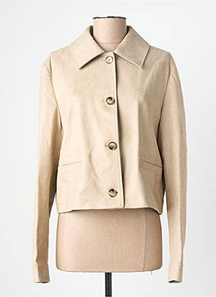 Veste casual tissage suedine beige GRACE & MILA femme