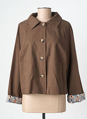 Veste casual coupe droite marron SOFTY femme