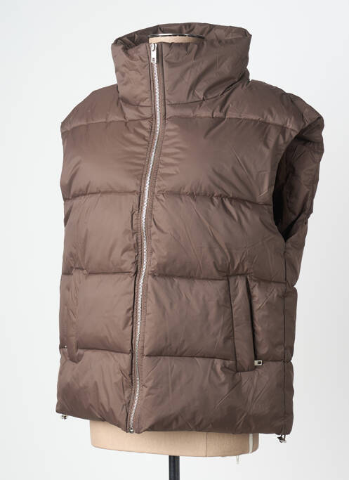 Doudoune poches sans capuche marron ESCANDELLE femme