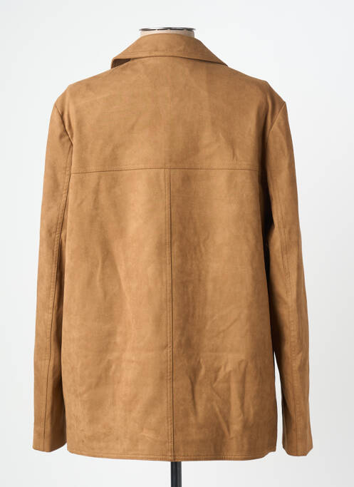 Veste casual tissage suedine marron clair GRACE & MILA femme