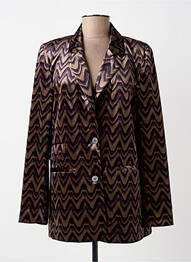 Veste casual coupe droite marron SEE U SOON femme