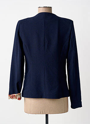Veste casual col rond bleu PAKO LITTO femme