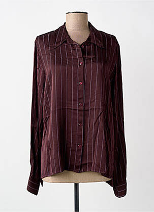 Chemisier coupe droite manches longues violet PAKO LITTO femme