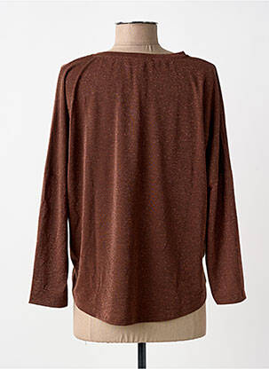 T-shirt manches longues manches longues marron PAKO LITTO femme