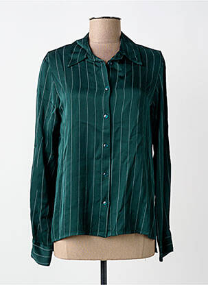 Chemisier coupe droite manches longues vert PAKO LITTO femme