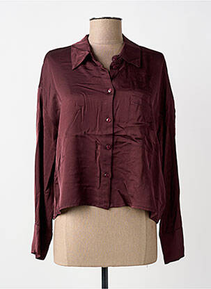 Chemisier coupe cintrée manches longues violet PAKO LITTO femme