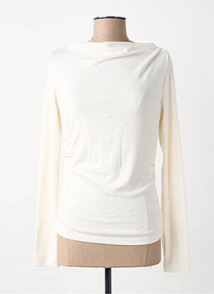 T-shirt stretch manches longues blanc GRACE & MILA femme