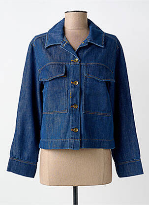 Veste casual col chemisier bleu PAKO LITTO femme