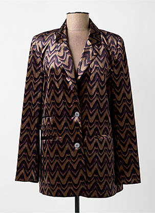 Veste casual coupe droite marron SEE U SOON femme