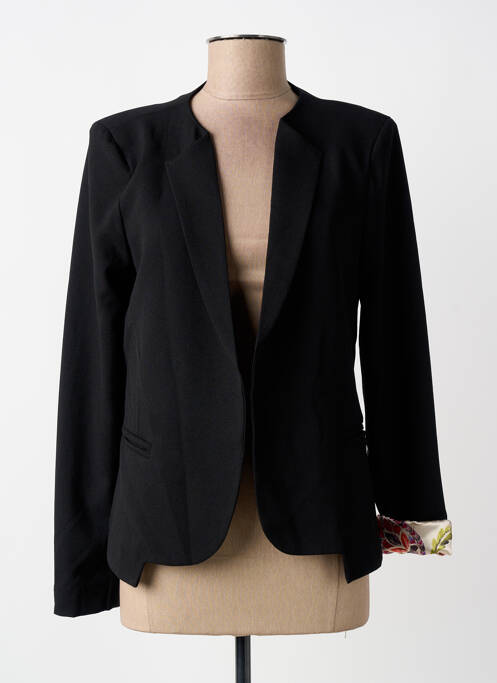 Veste casual col rond noir PAKO LITTO femme