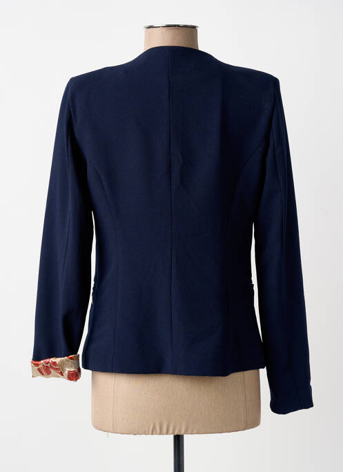 Veste casual col rond bleu PAKO LITTO femme