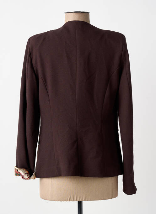 Veste casual col rond marron PAKO LITTO femme
