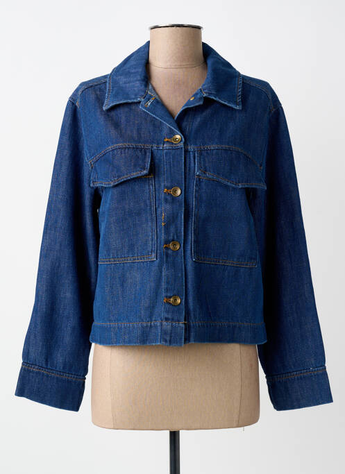 Veste casual col chemisier bleu PAKO LITTO femme